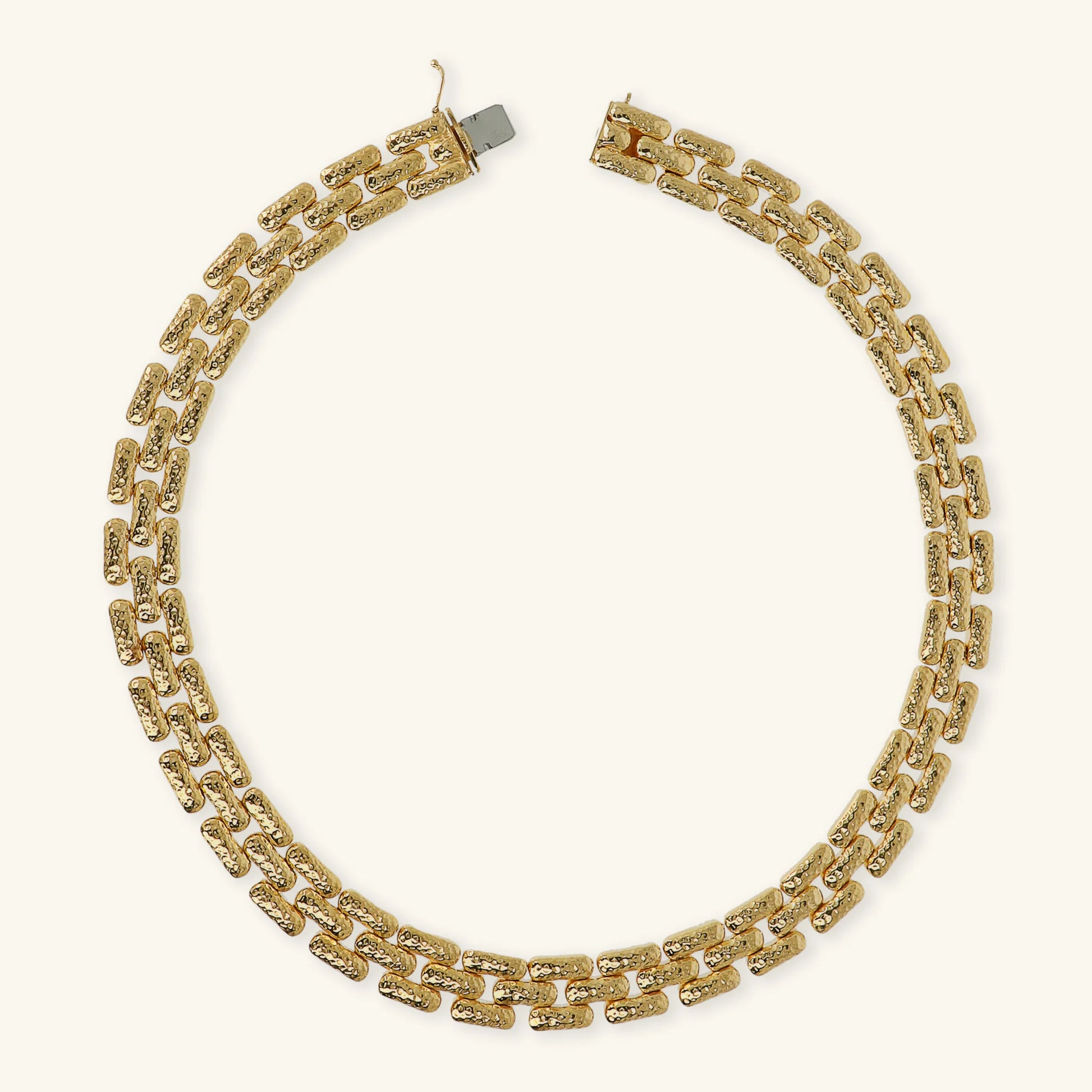 Collana Girocollo Catena Pantera Martellata