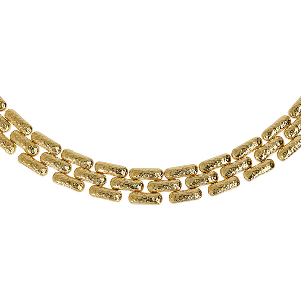 Hammered Panther Chain Necklace