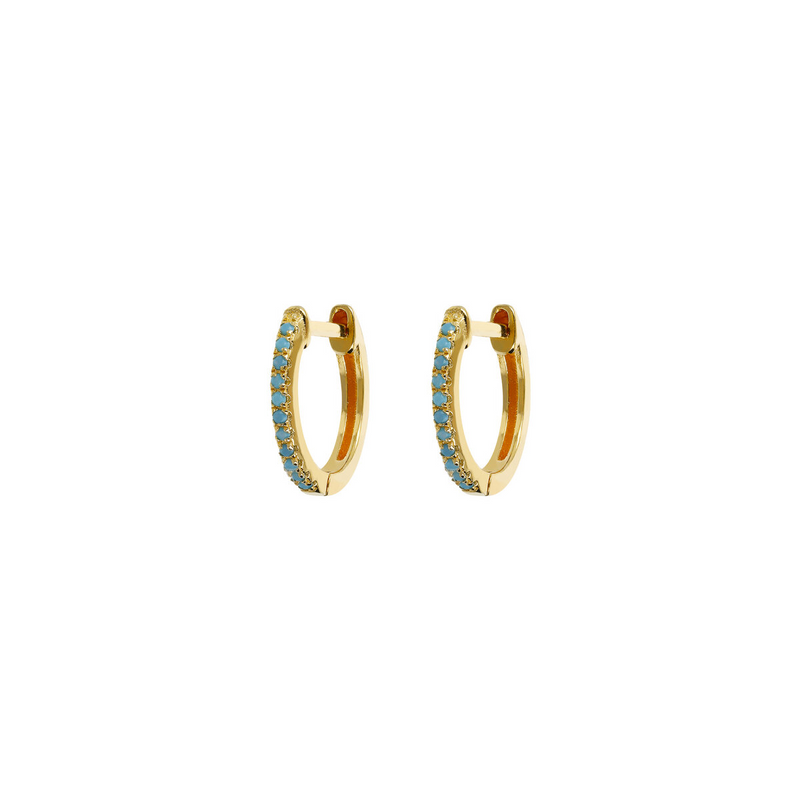 Boucles d'oreilles pendantes créoles avec pierres naturelles ou oxyde de zirconium