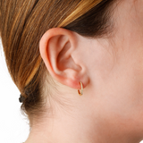 Hoop Pendant Earrings with Natural Stones or Cubic Zirconia