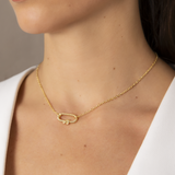 Rolo Chain Necklace with Knot Pendant