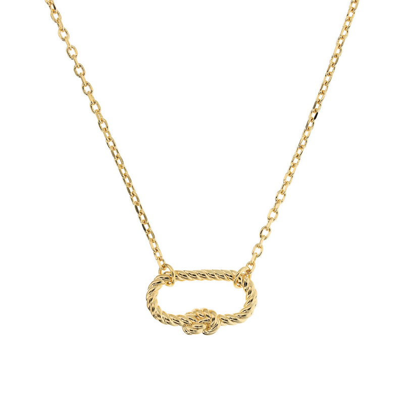 Rolo Chain Necklace with Knot Pendant