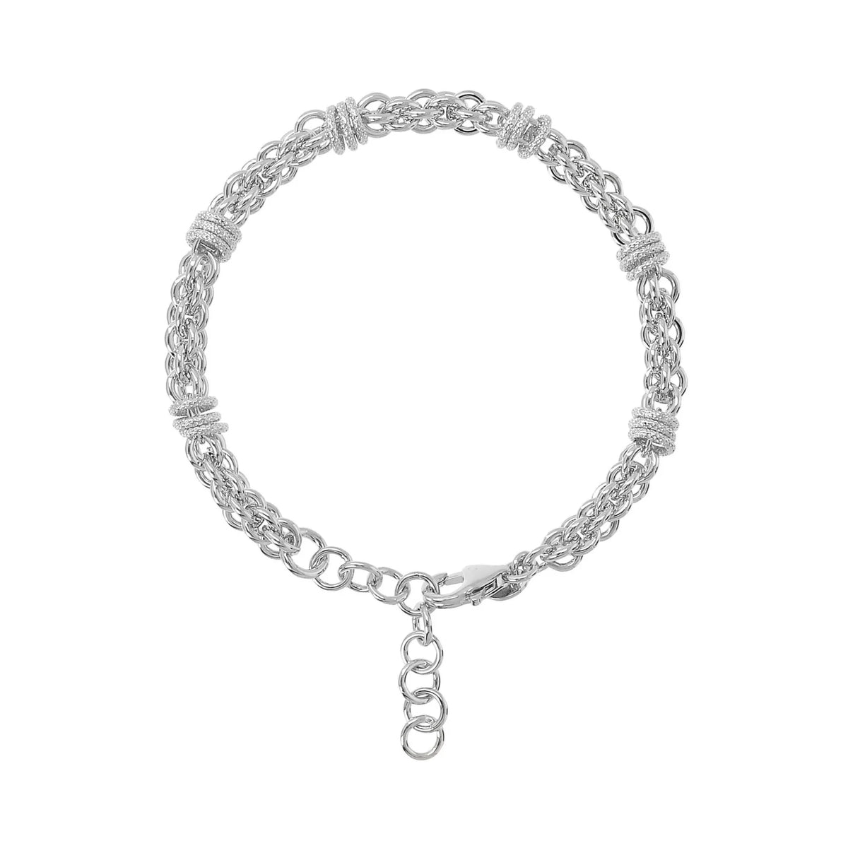 Braided Chain Bracelet with Rondelles
