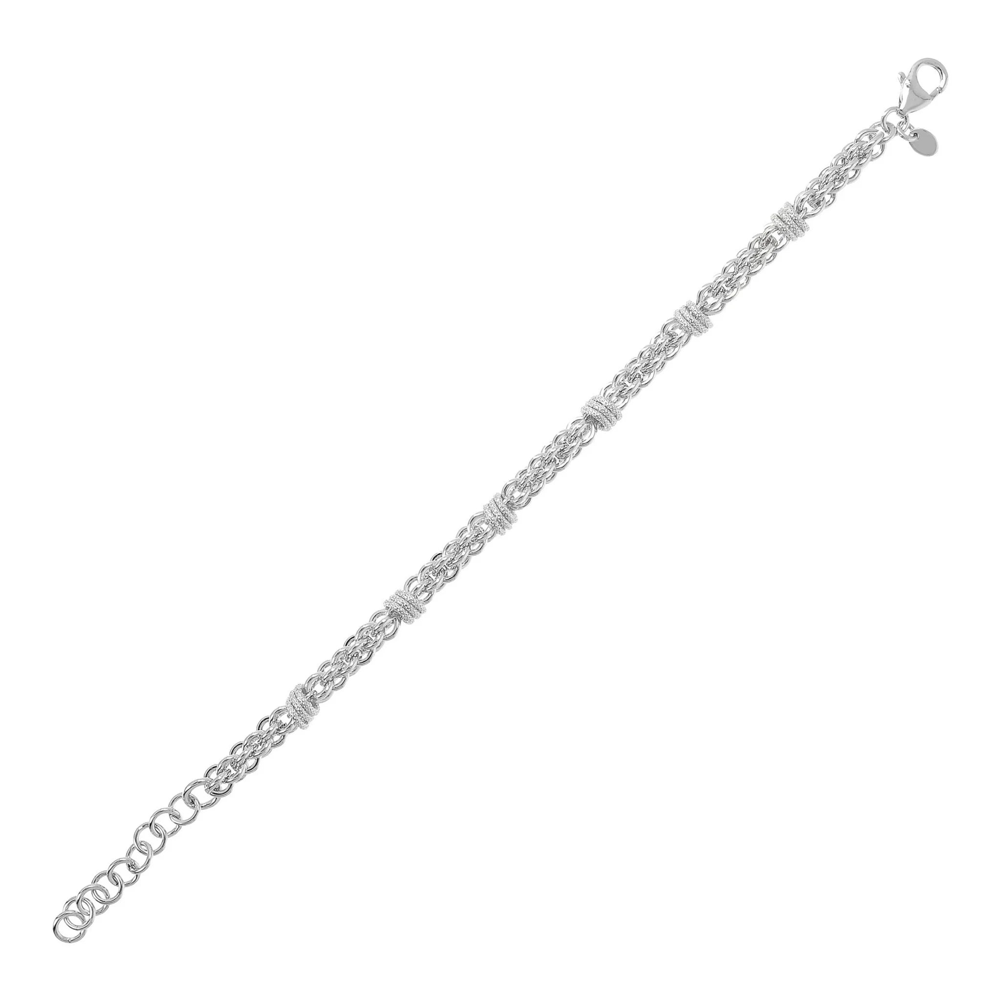 Braided Chain Bracelet with Rondelles