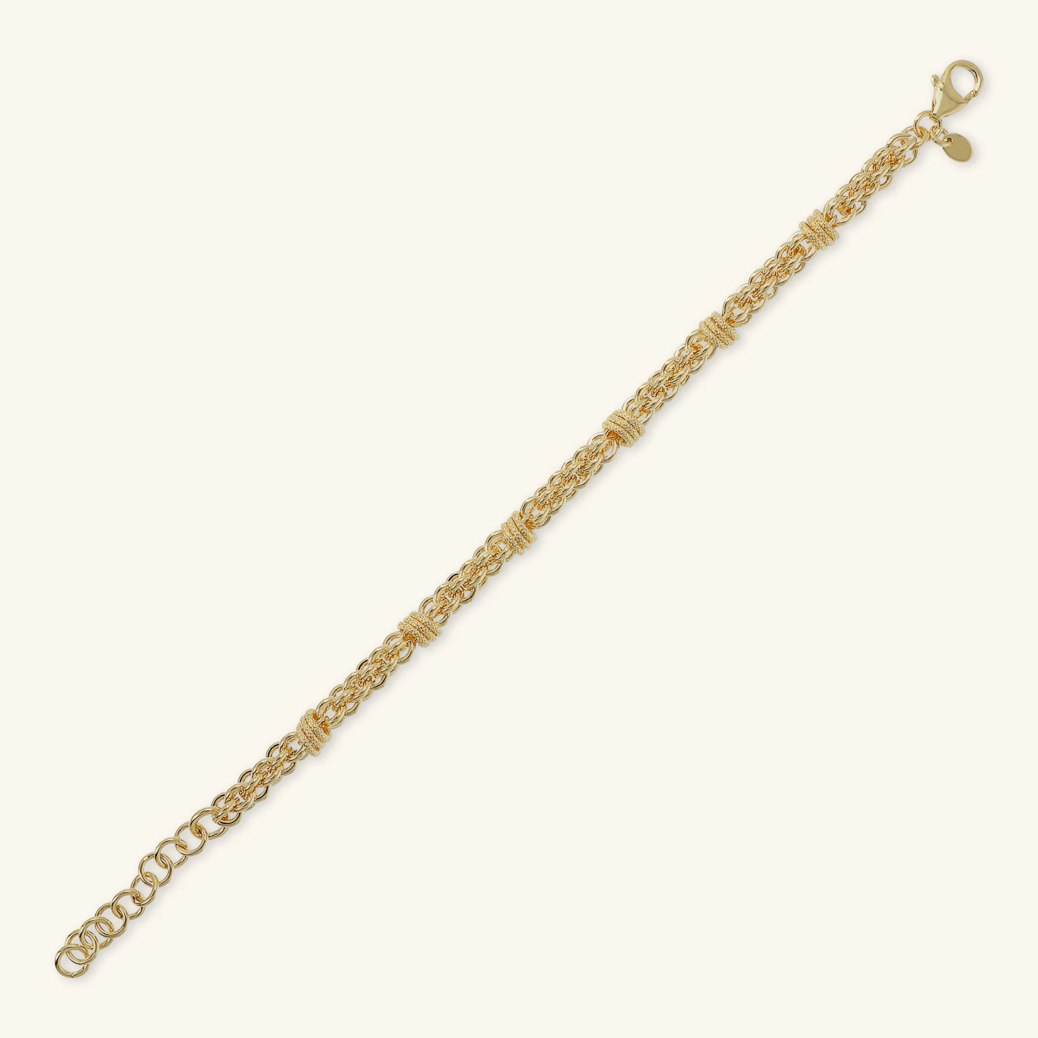 Braided Chain Bracelet with Rondelles