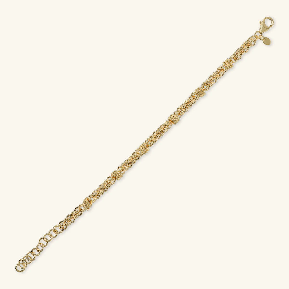 Braided Chain Bracelet with Rondelles