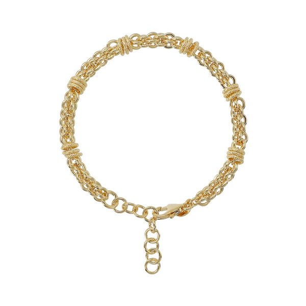 Braided Chain Bracelet with Rondelle
