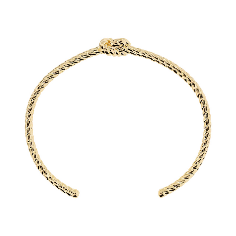 Rope Texture Rigid Bracelet with Knot