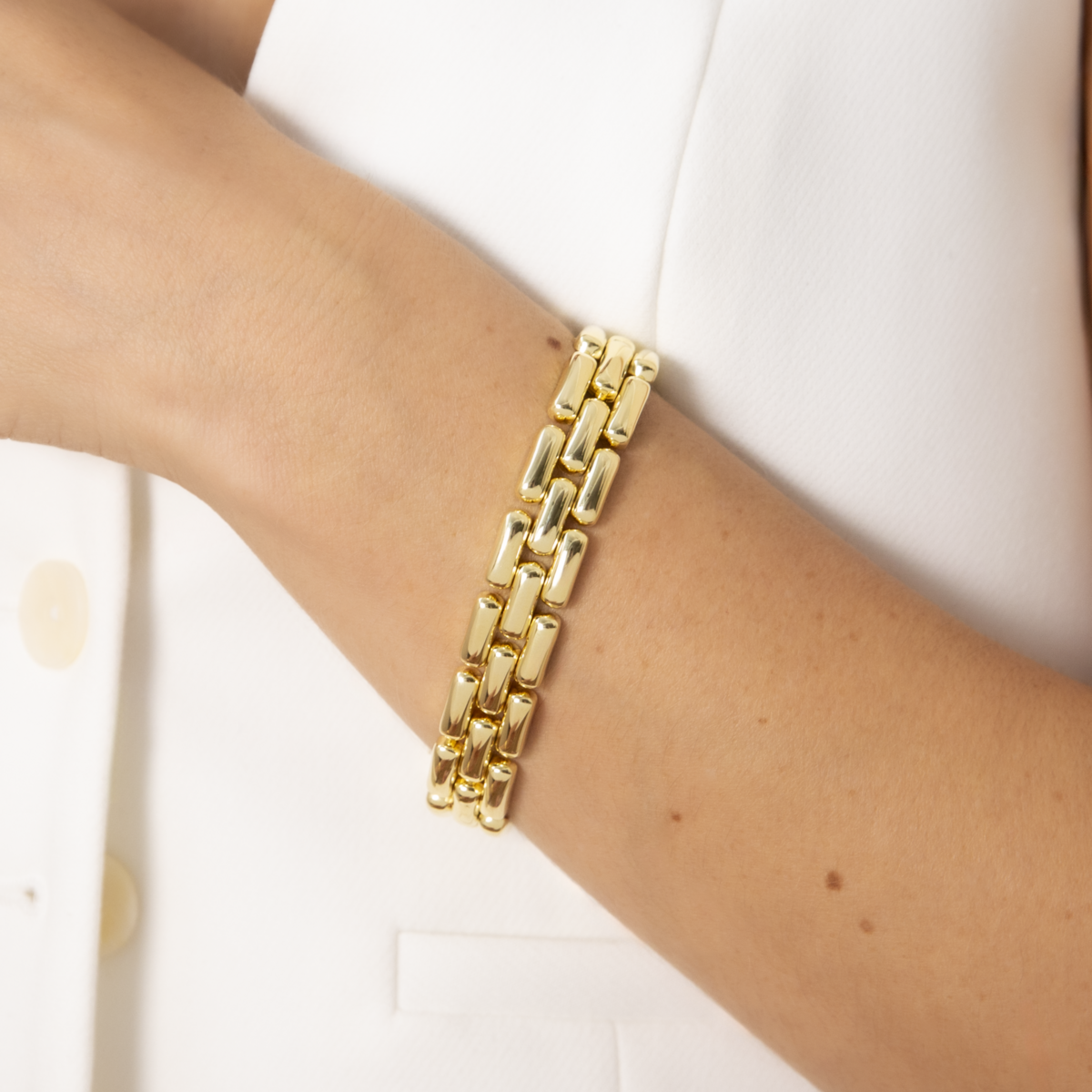 Panther Chain Bracelet with Smooth Surface