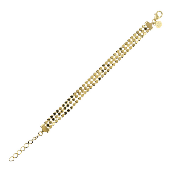 Multi-strand Bracelet with a Small Disc Chain
