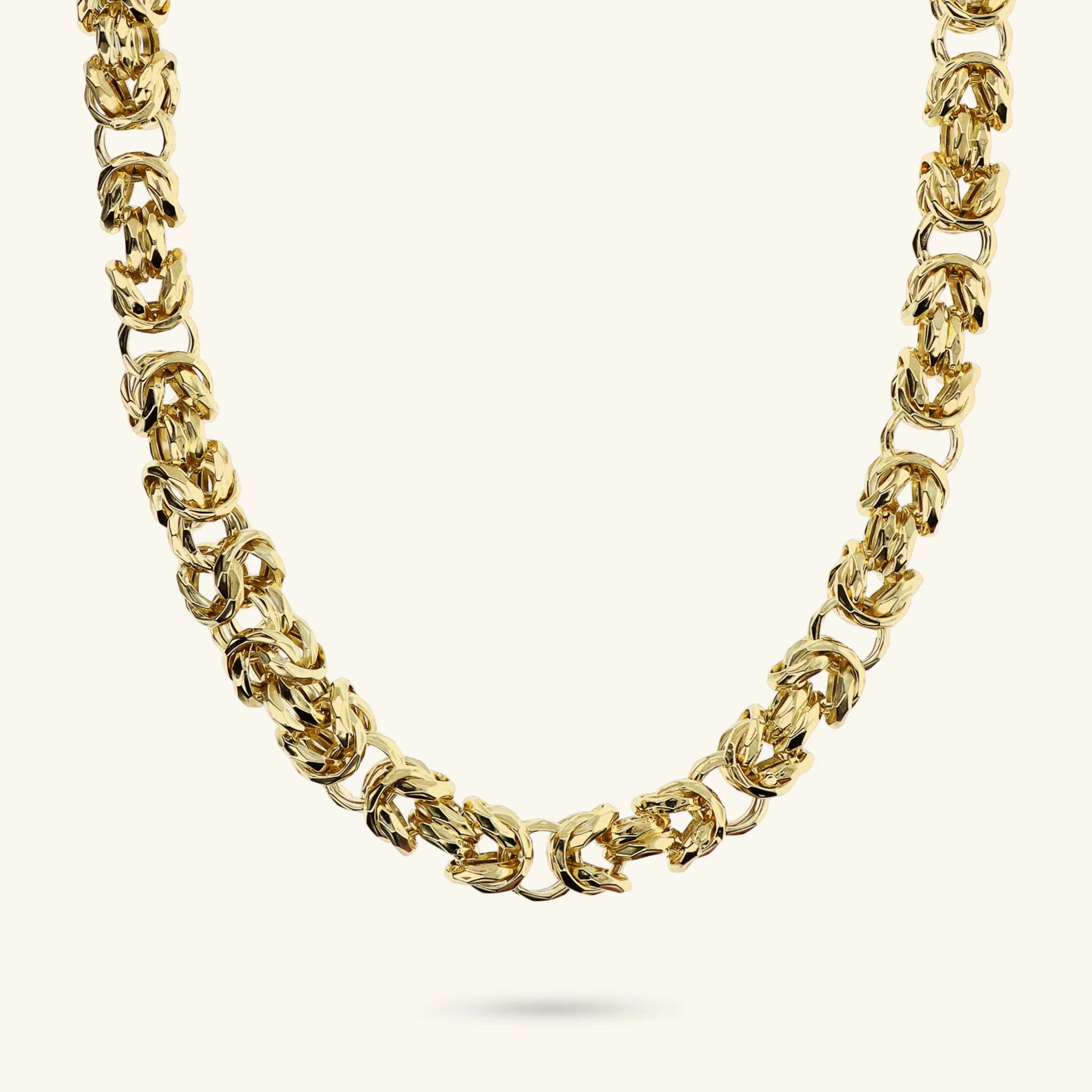 Collana Girocollo Maxi Catena Bizantina Martellata