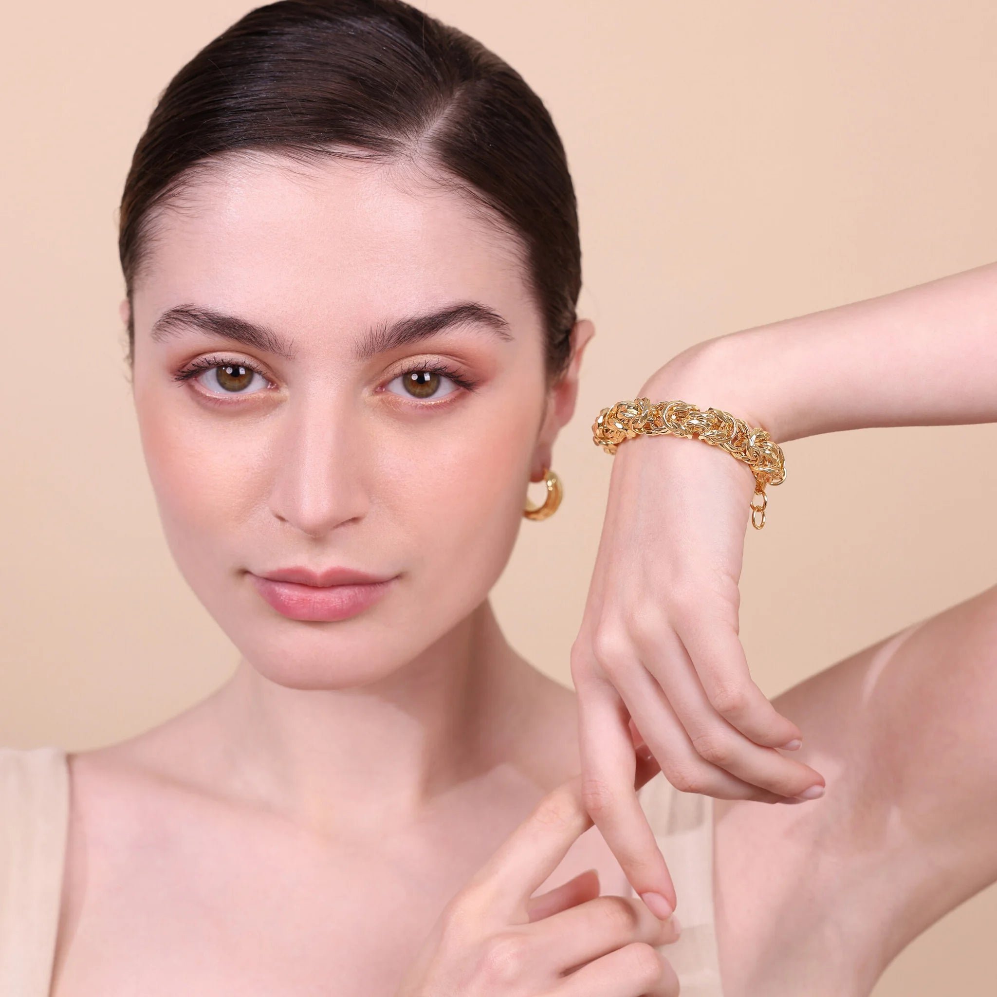 Hammered Byzantine Chain Bracelet