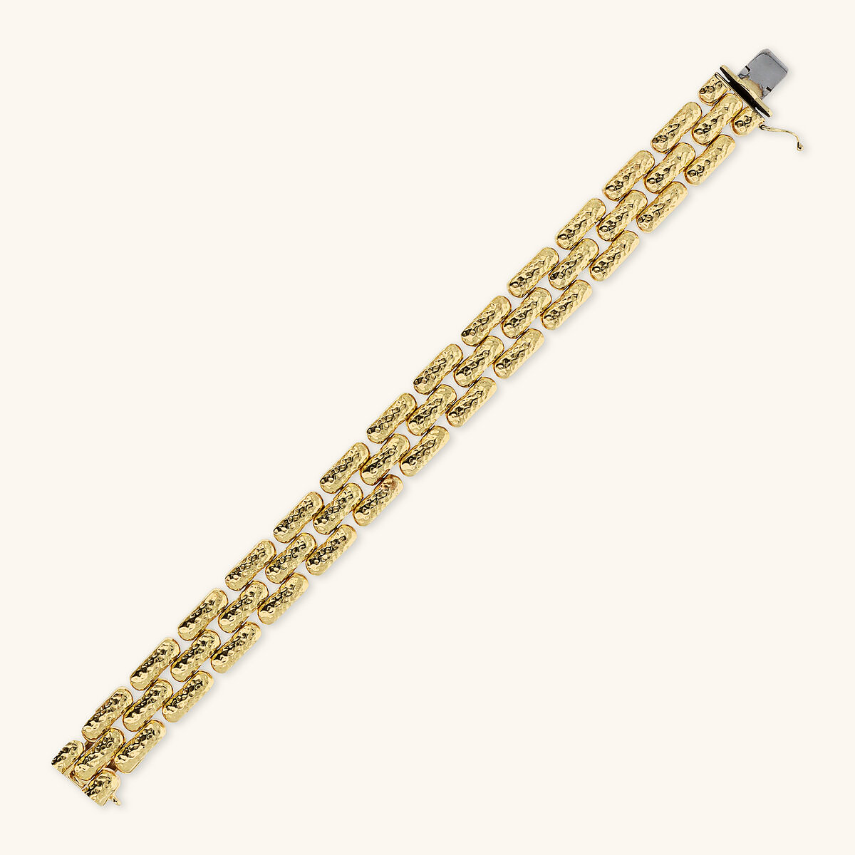 Hammered Panther Chain Bracelet