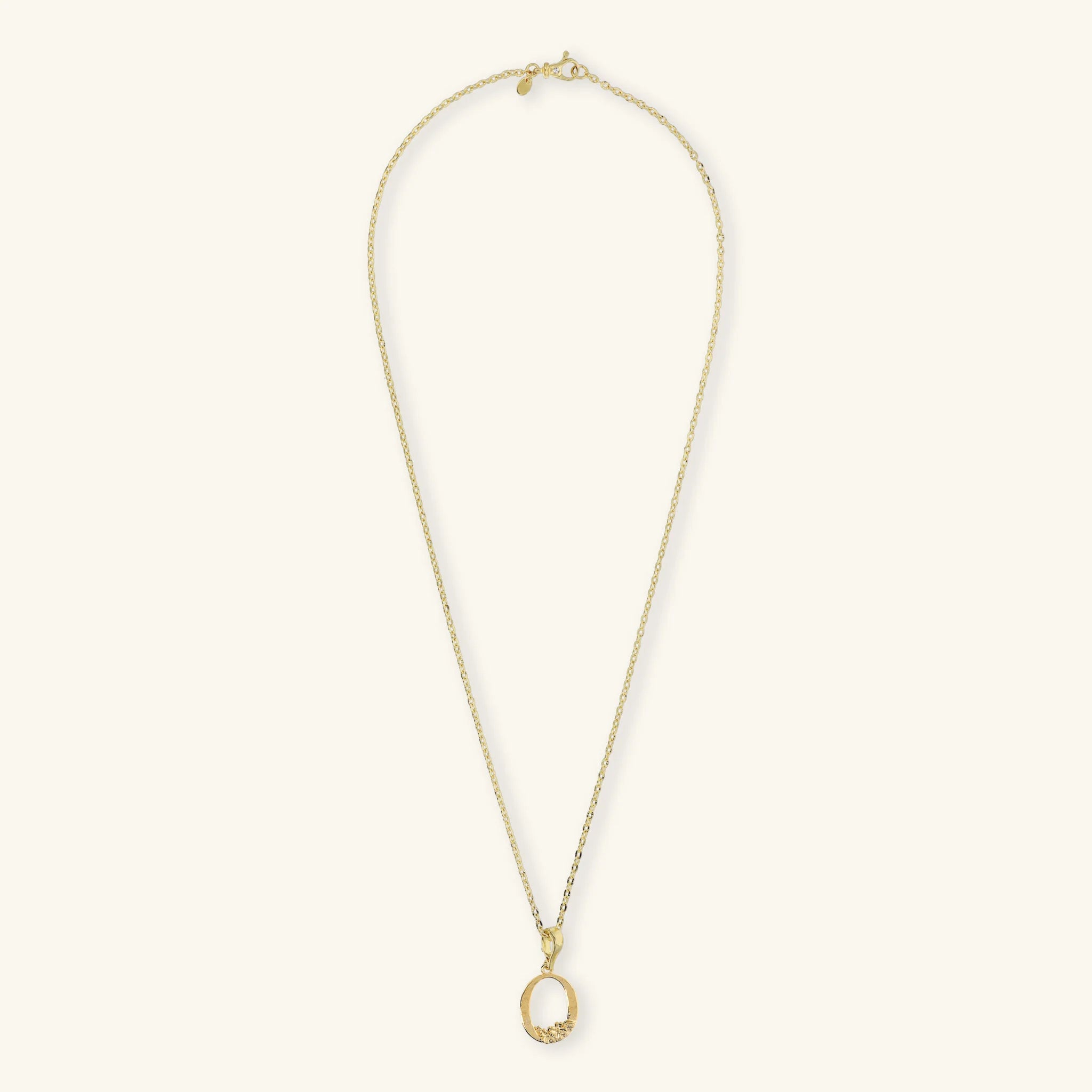 Set Collana Diamantata e Ciondolo Iniziale Martellato con Fiore