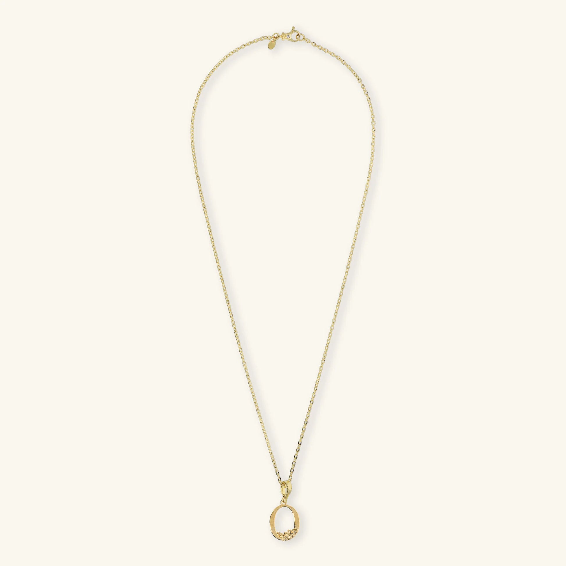 Set Collana Diamantata e Ciondolo Iniziale Martellato con Fiore