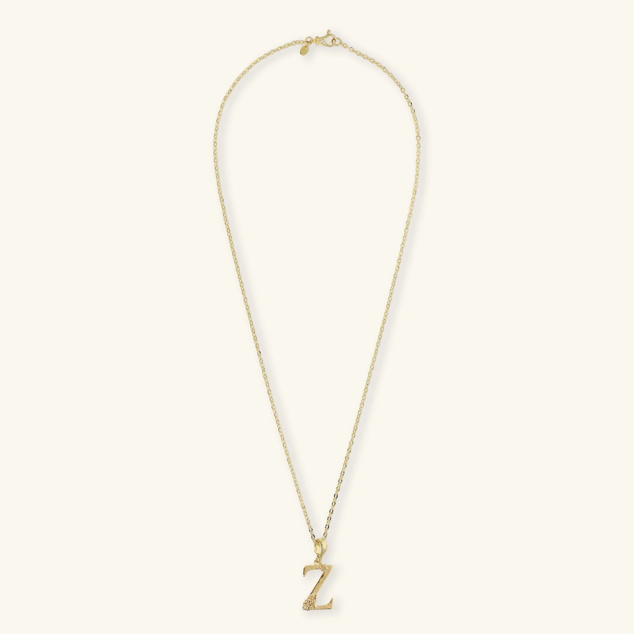 Set Collana Diamantata e Ciondolo Iniziale Martellato con Fiore