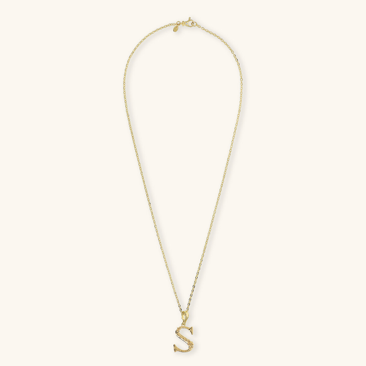 Diamond Necklace Set and Hammered Initial Pendant with Flower