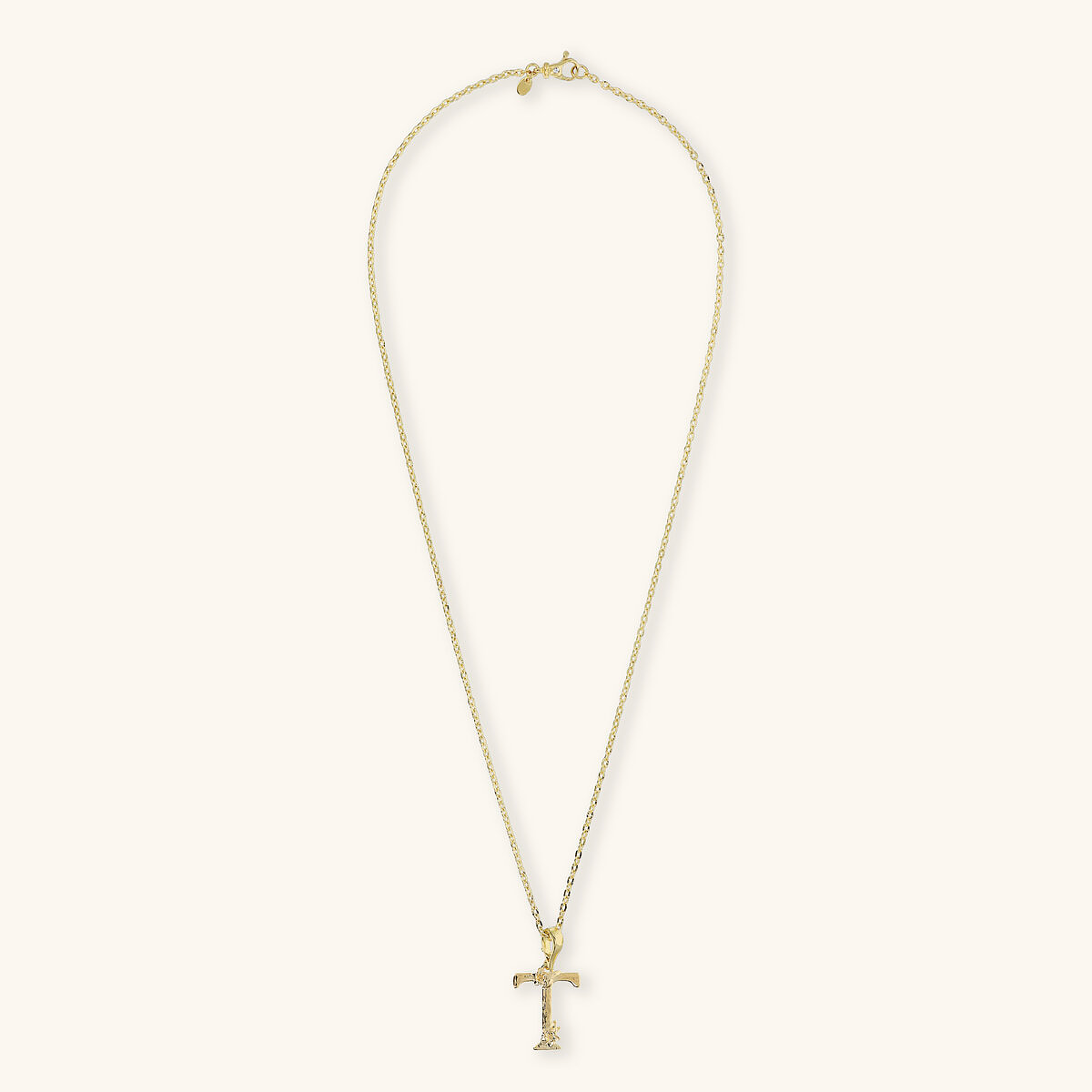 Diamond Necklace Set and Hammered Initial Pendant with Flower