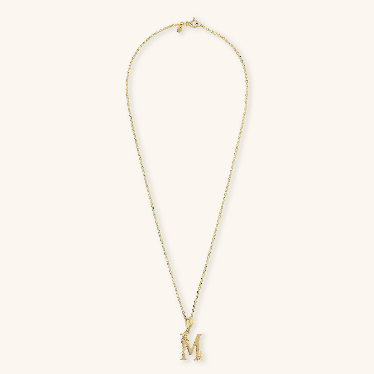 Diamond Necklace Set and Hammered Initial Pendant with Flower