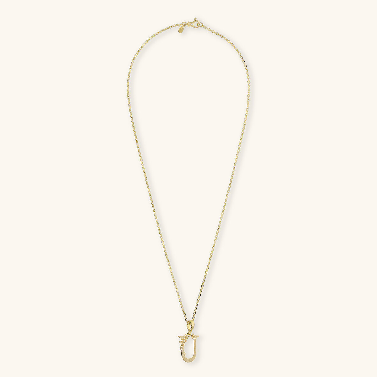 Diamond Necklace Set and Hammered Initial Pendant with Flower