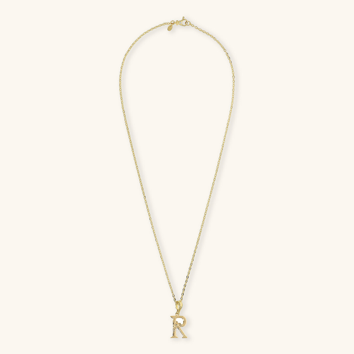 Diamond Necklace Set and Hammered Initial Pendant with Flower