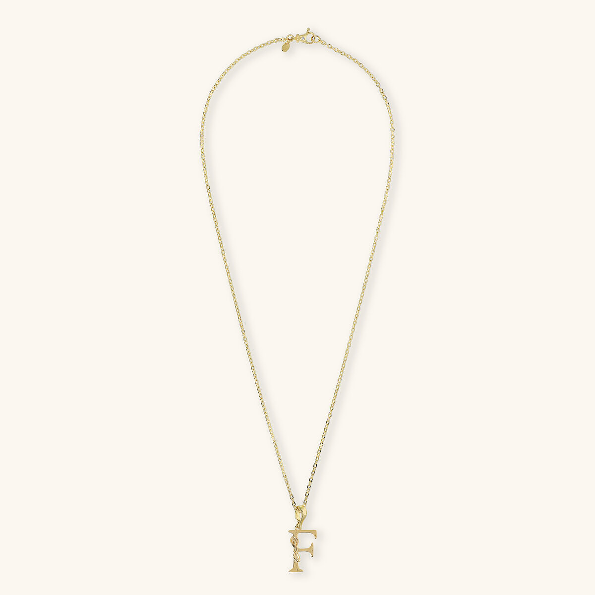 Diamond Necklace Set and Hammered Initial Pendant with Flower