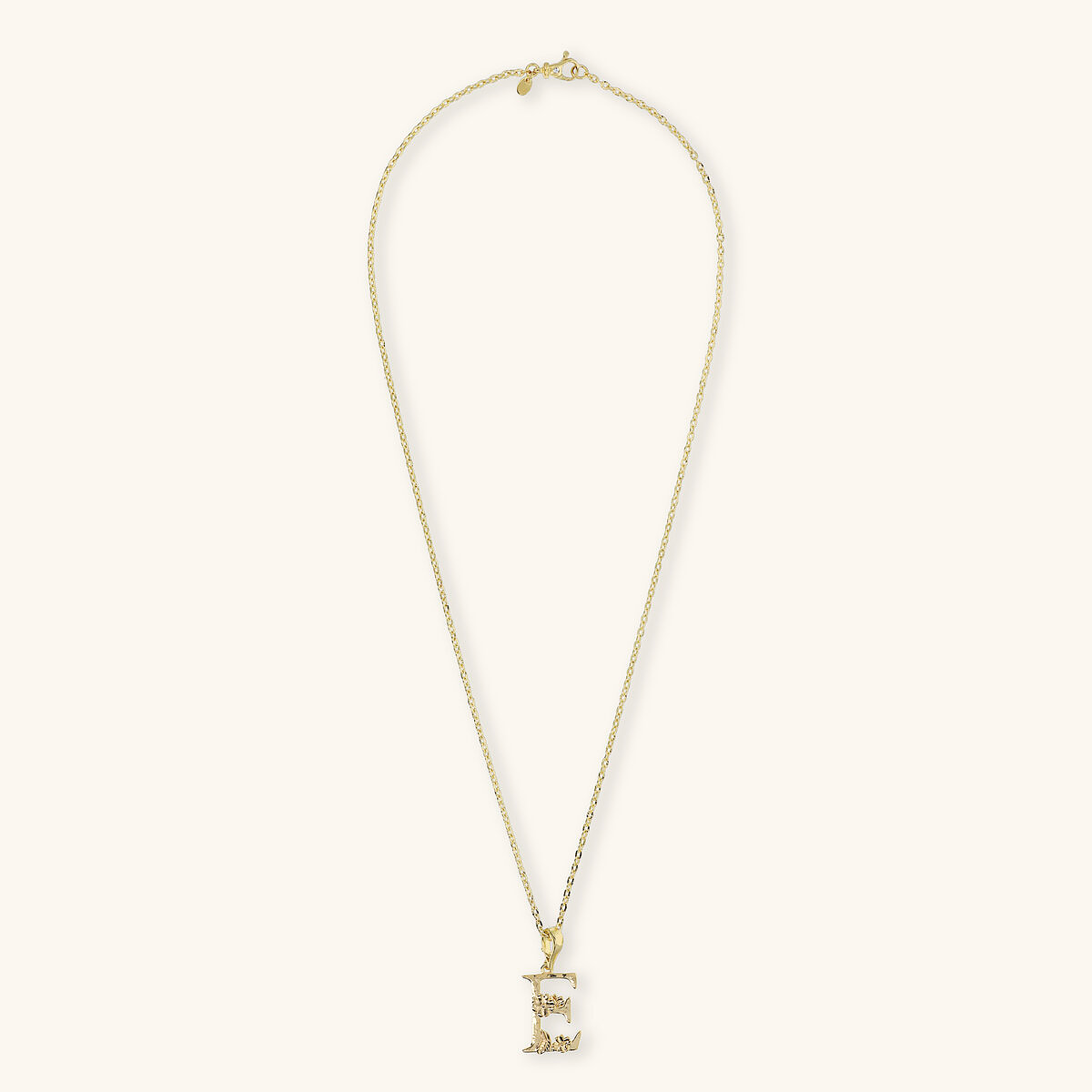 Diamond Necklace Set and Hammered Initial Pendant with Flower