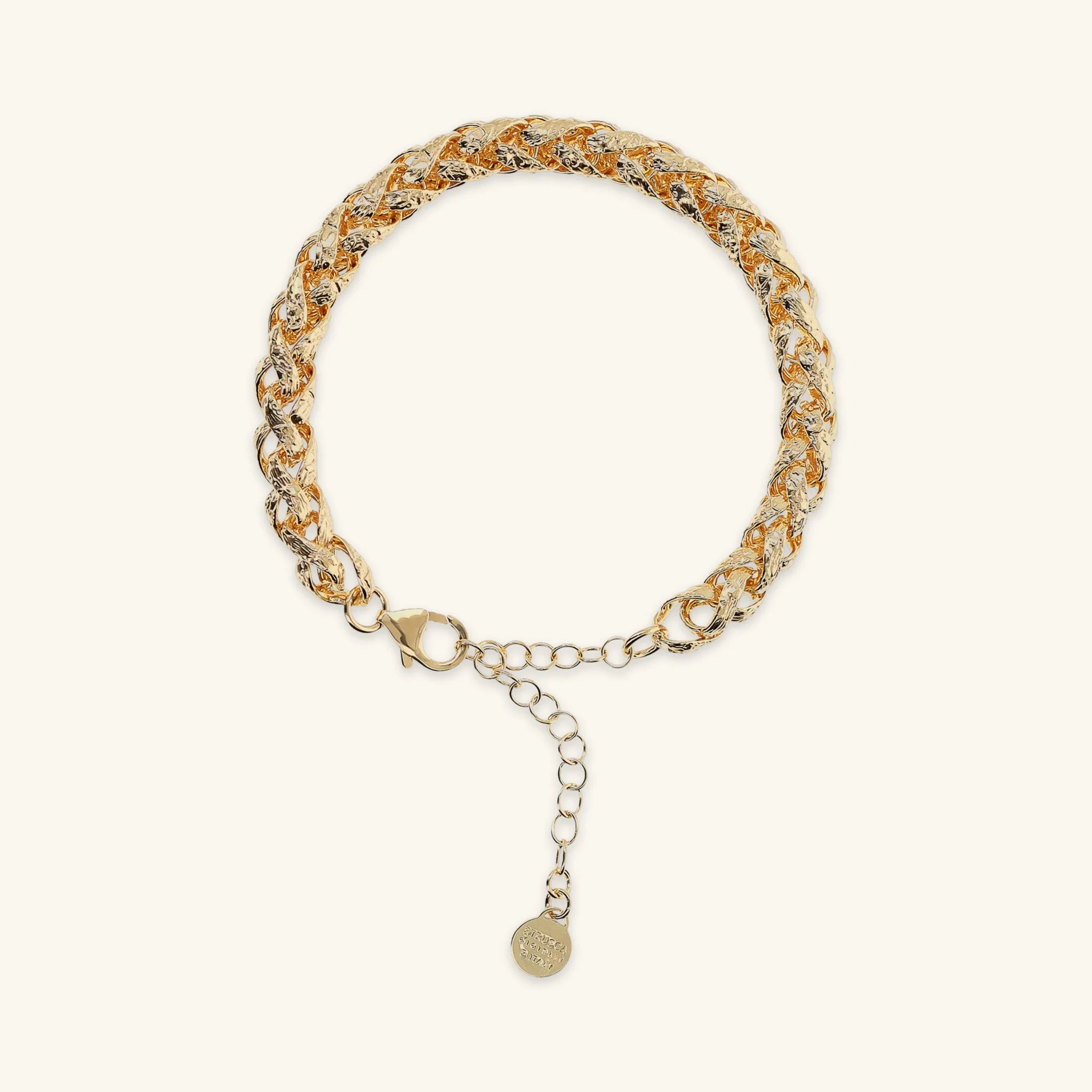 Maxi Hammered Wheat Chain Bracelet