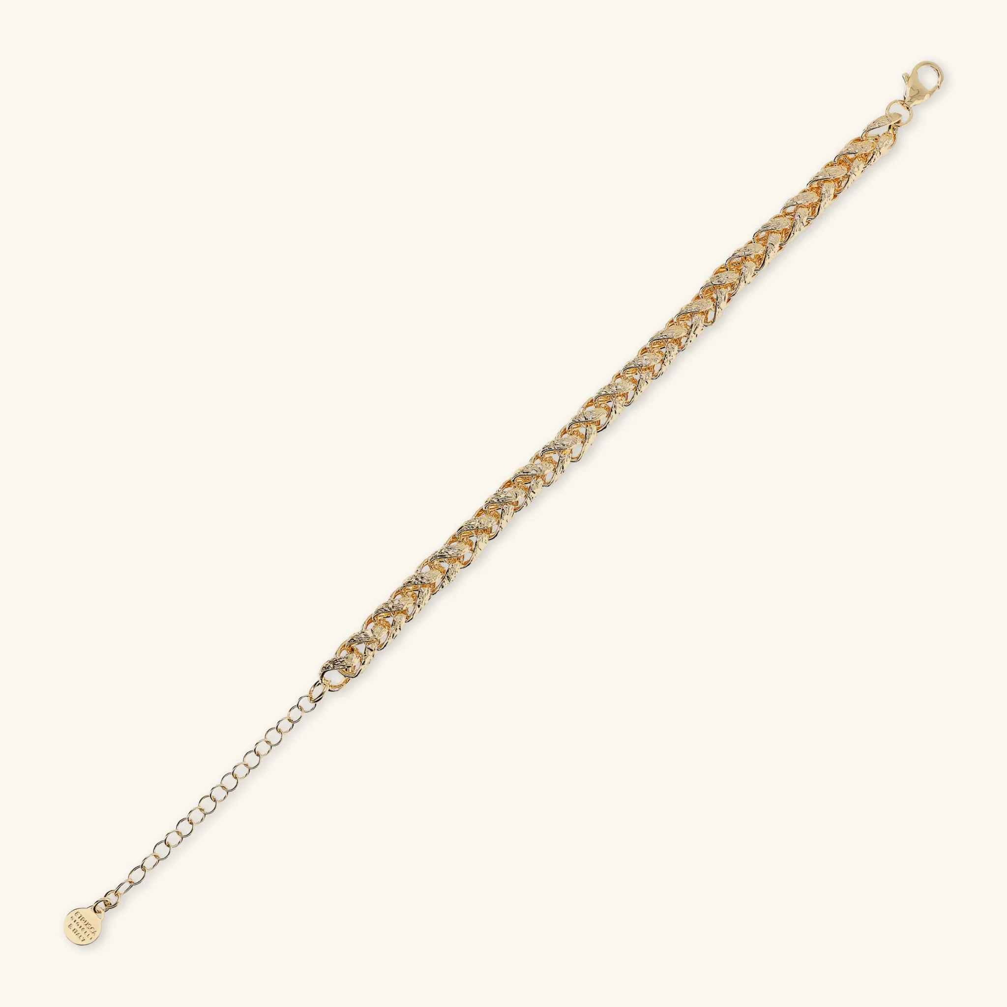Maxi Hammered Wheat Chain Bracelet