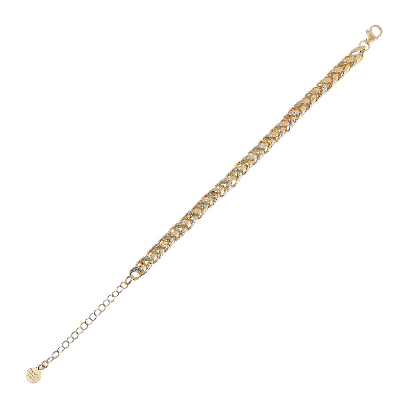 Maxi Hammered Wheat Chain Bracelet