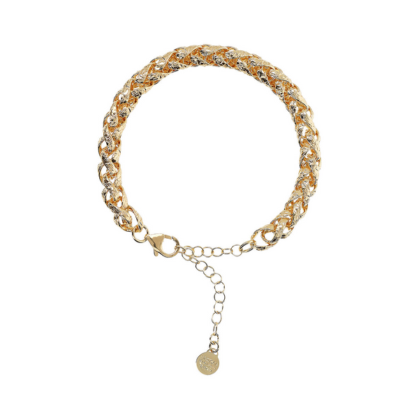 Maxi Hammered Wheat Chain Bracelet