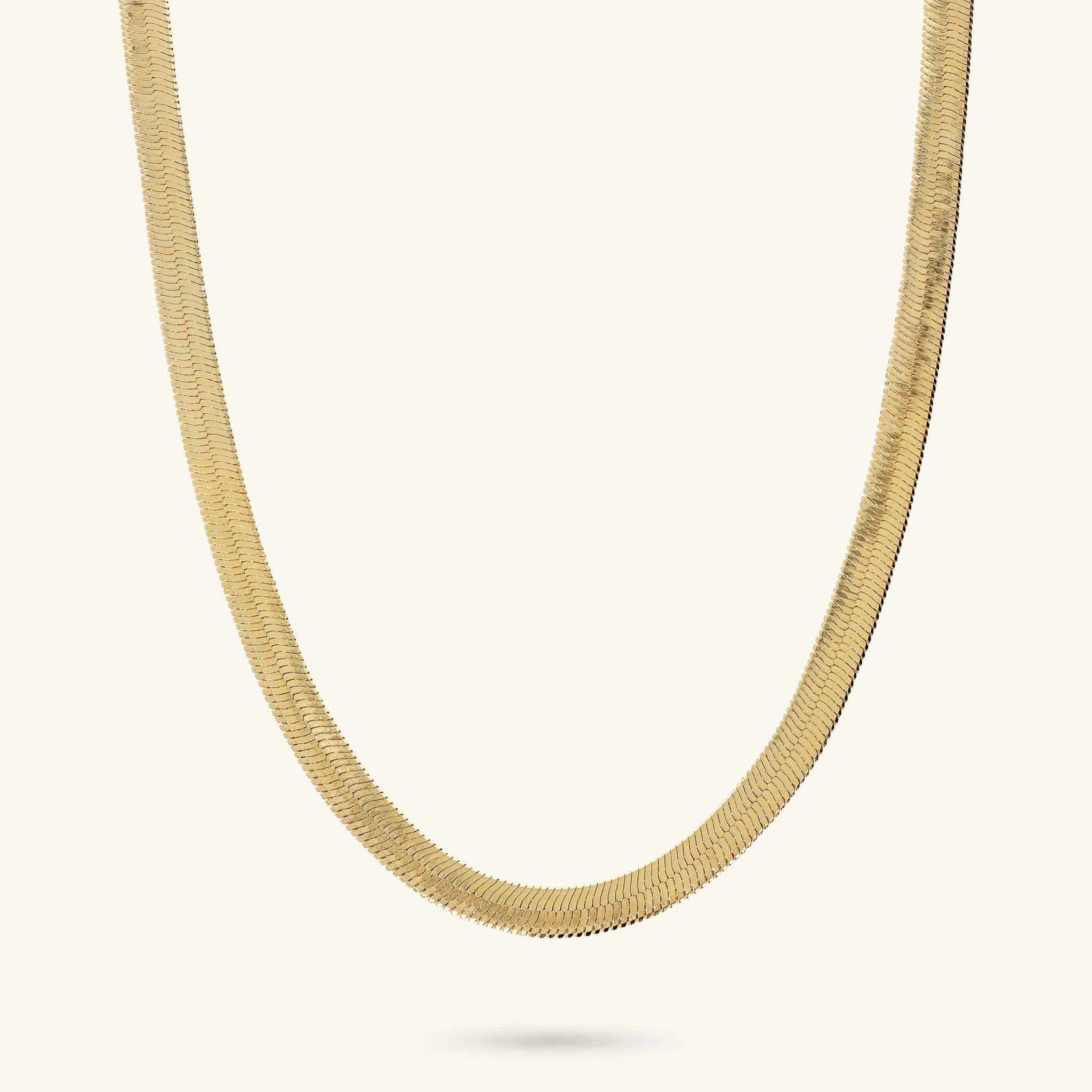 Collana Girocollo Catena Snake Piatta