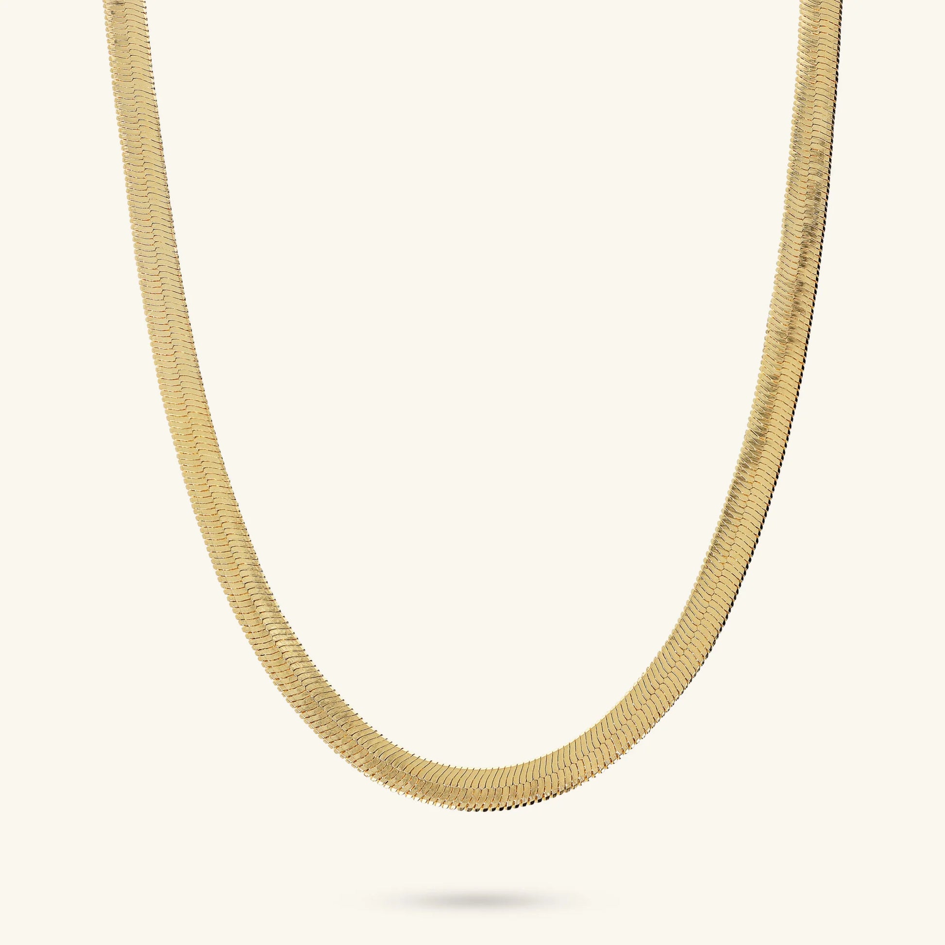 Choker-Halskette mit flacher Snake-Kette