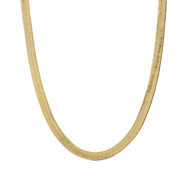 Flat Snake Chain Choker Necklace