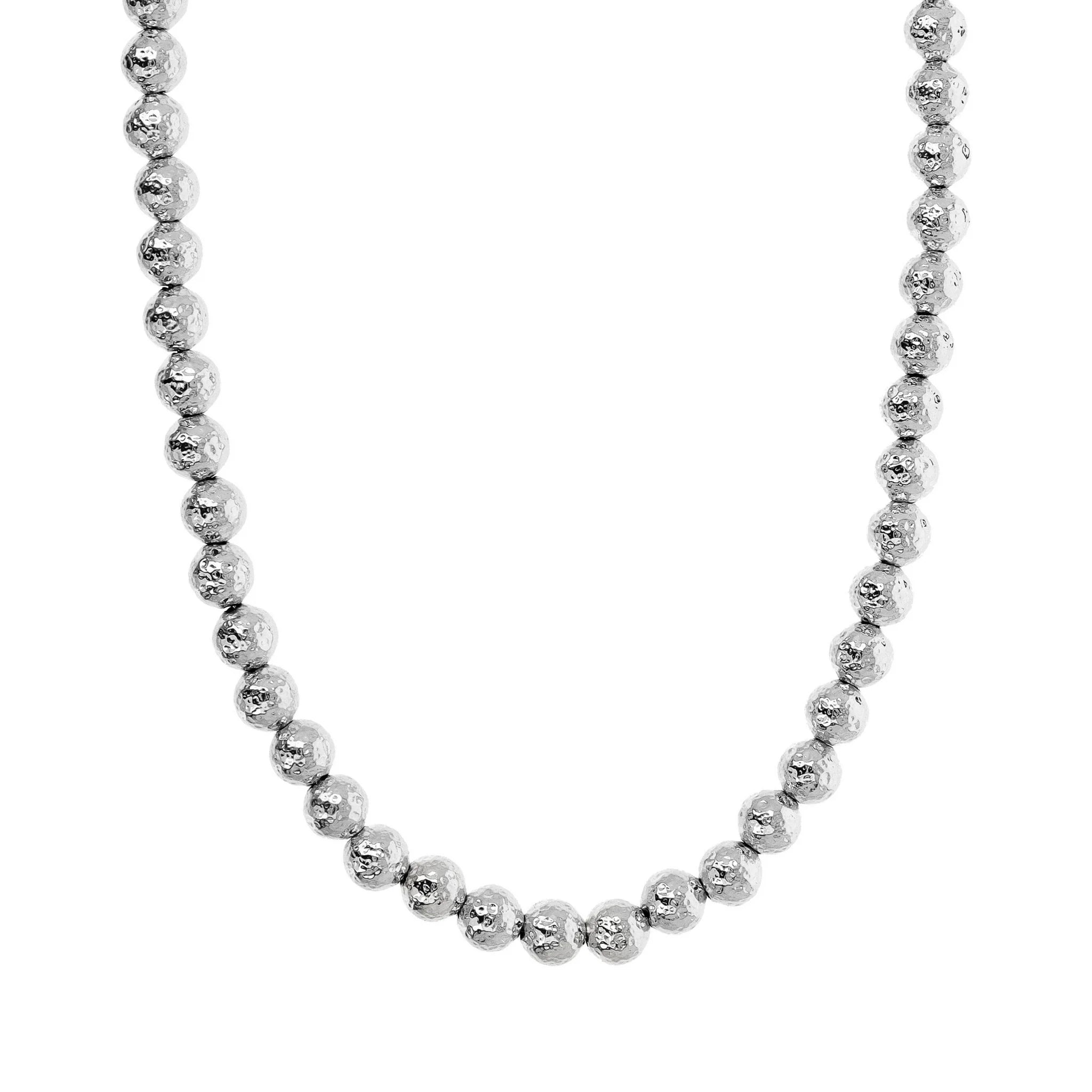 Choker Necklace with Hammered Spheres