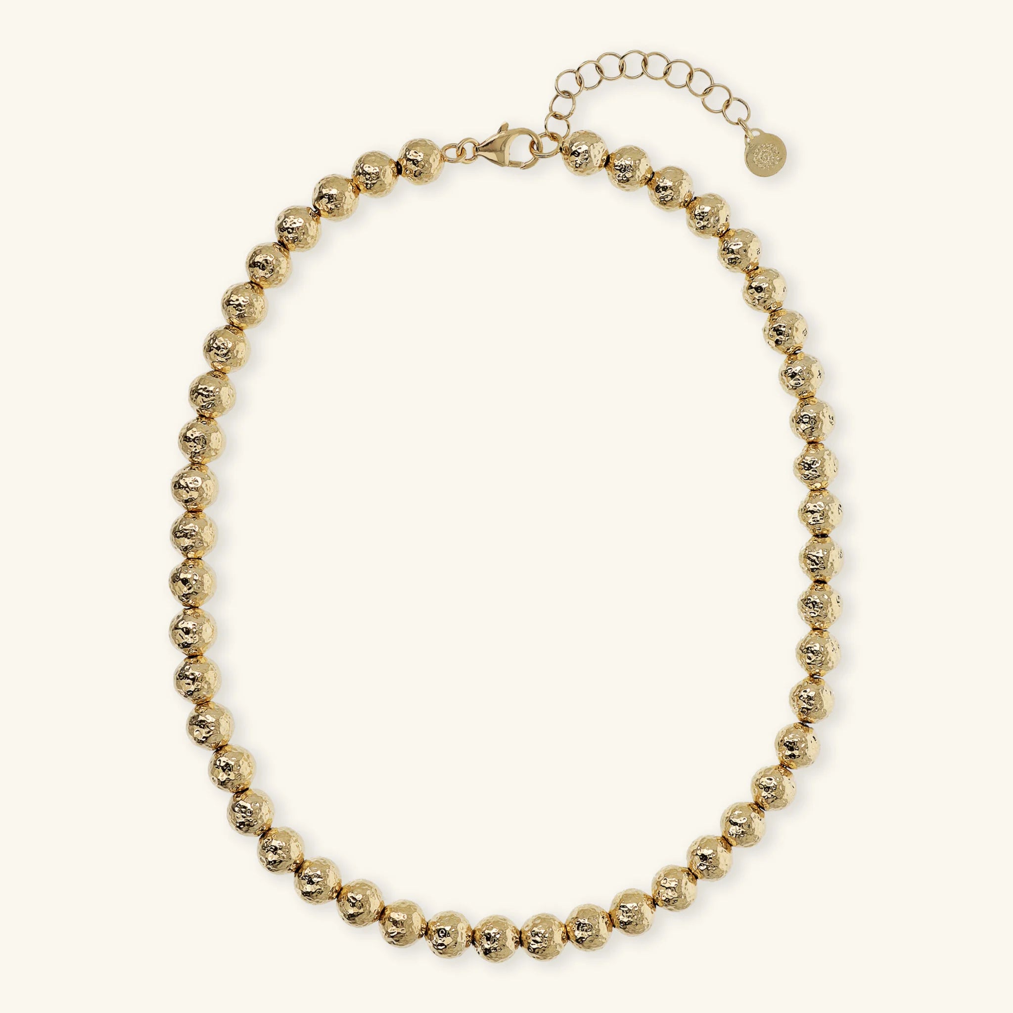 Choker Necklace with Hammered Spheres