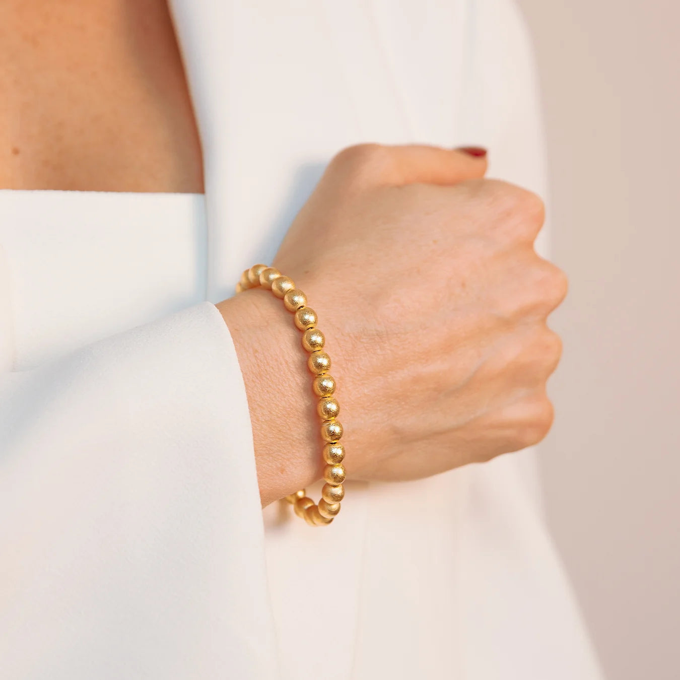 Satin Sphere Gold Bracelet