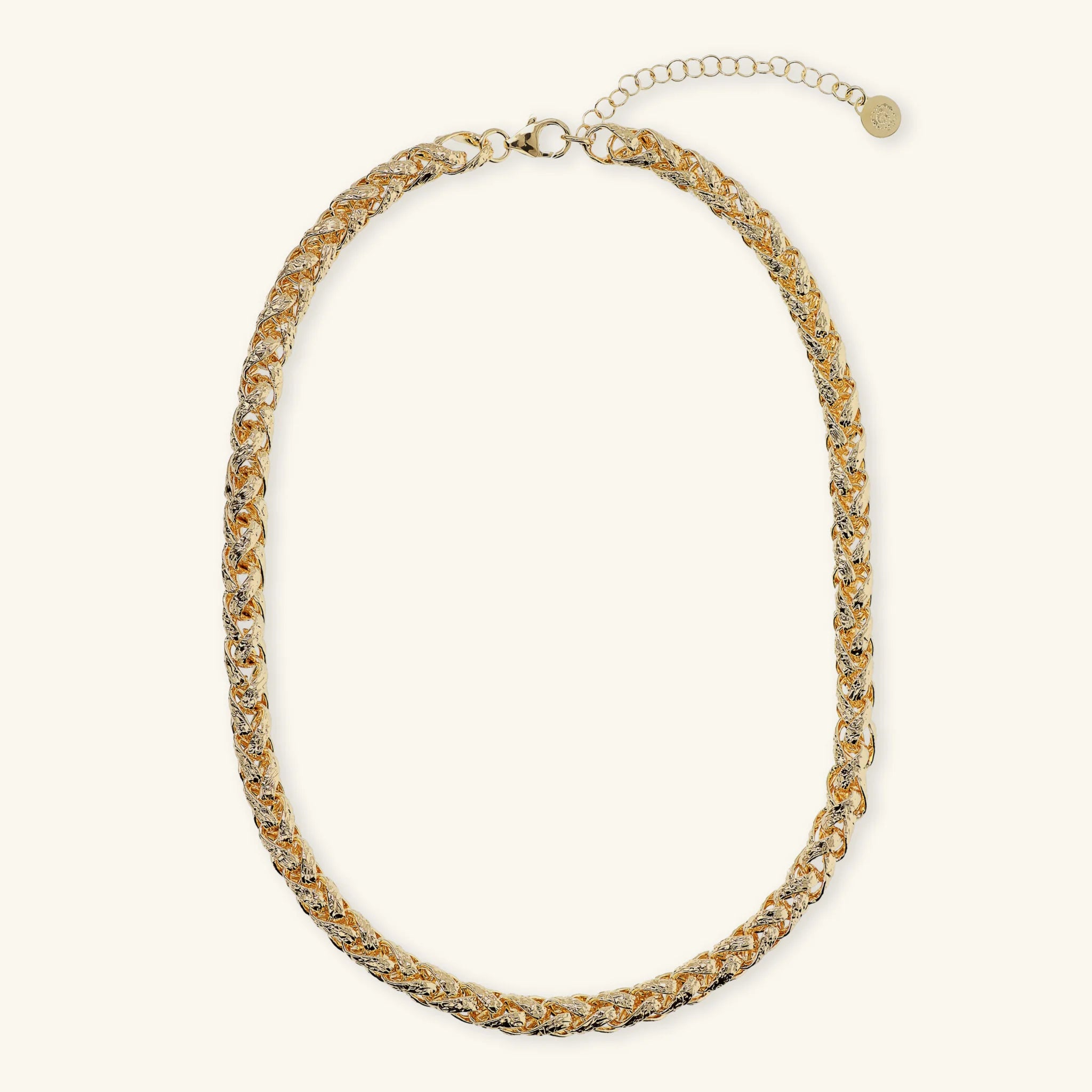 Maxi-Halskette mit gehämmerter Spiga-Kette