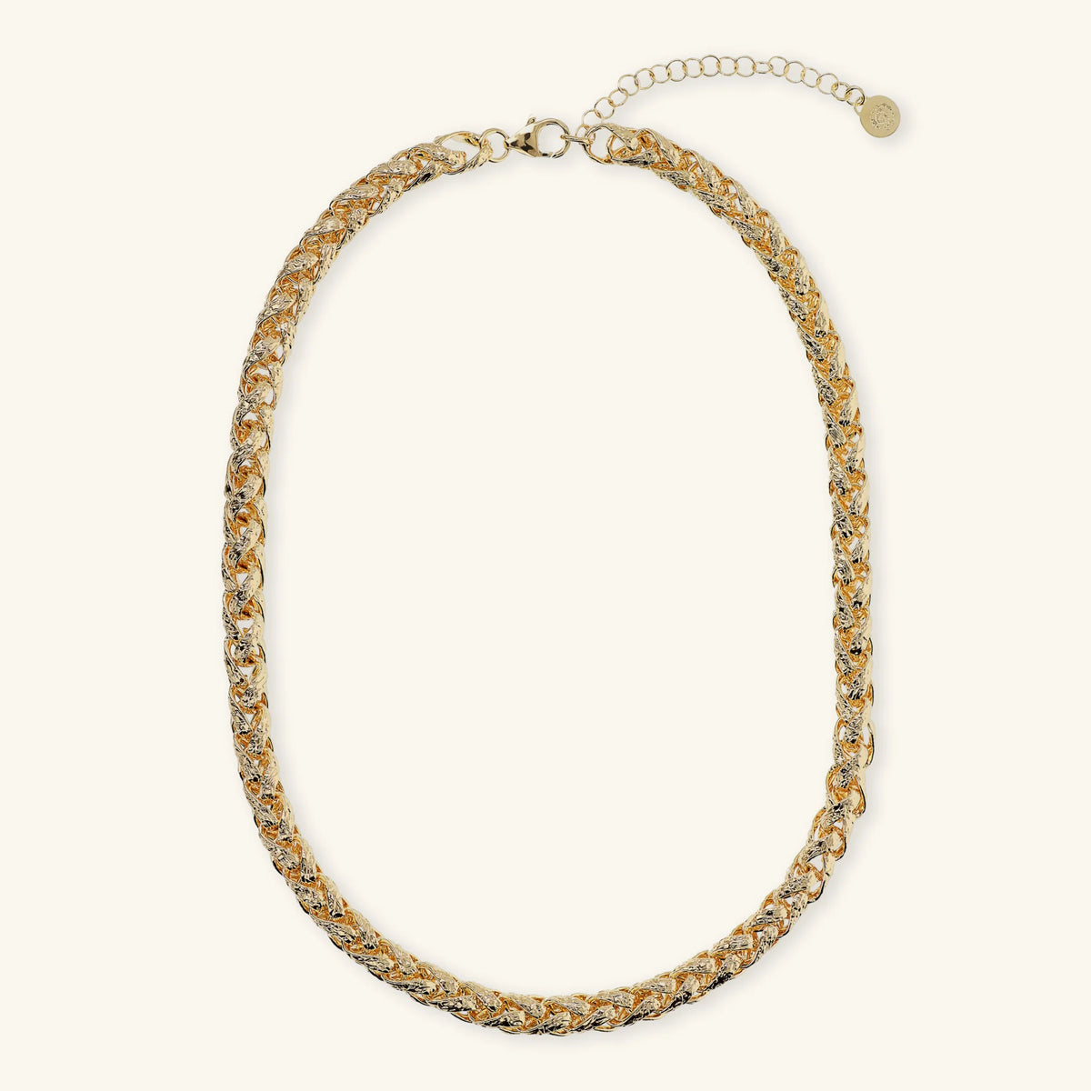 Maxi-Halskette mit gehämmerter Spiga-Kette