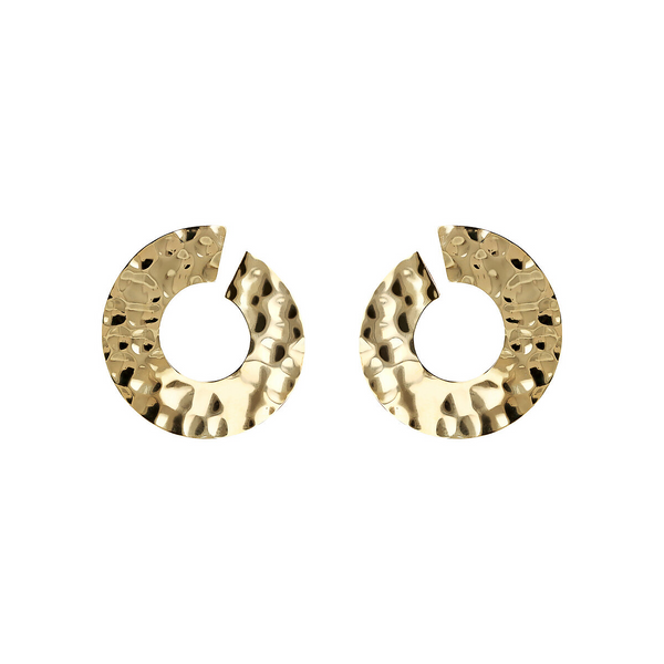 Hammered Pendant Ring Earrings