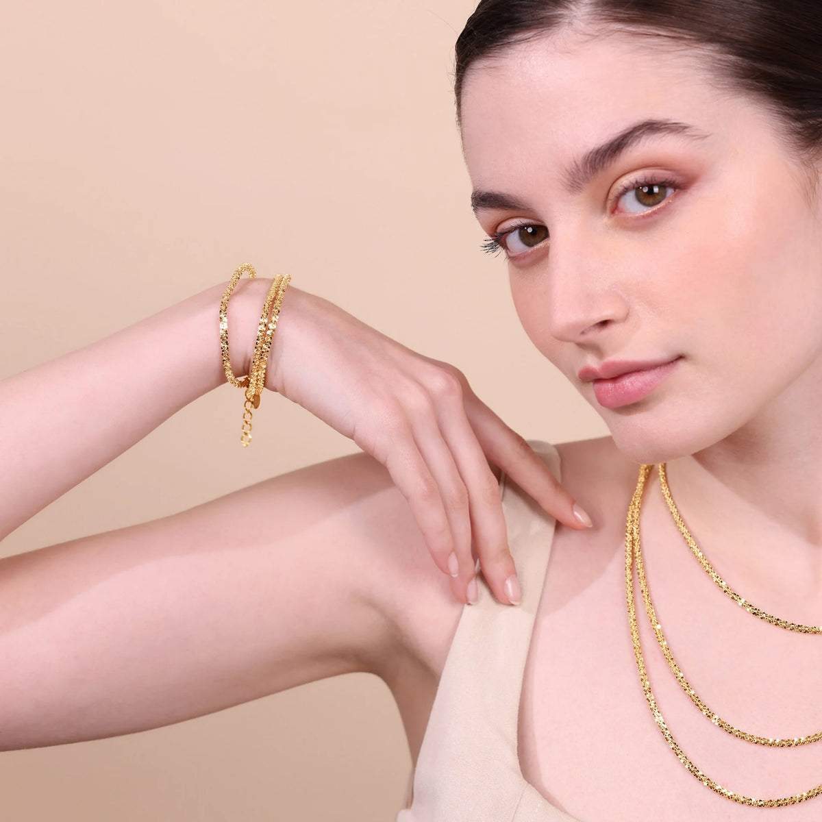 Bracciale Multifilo Catena Margherita