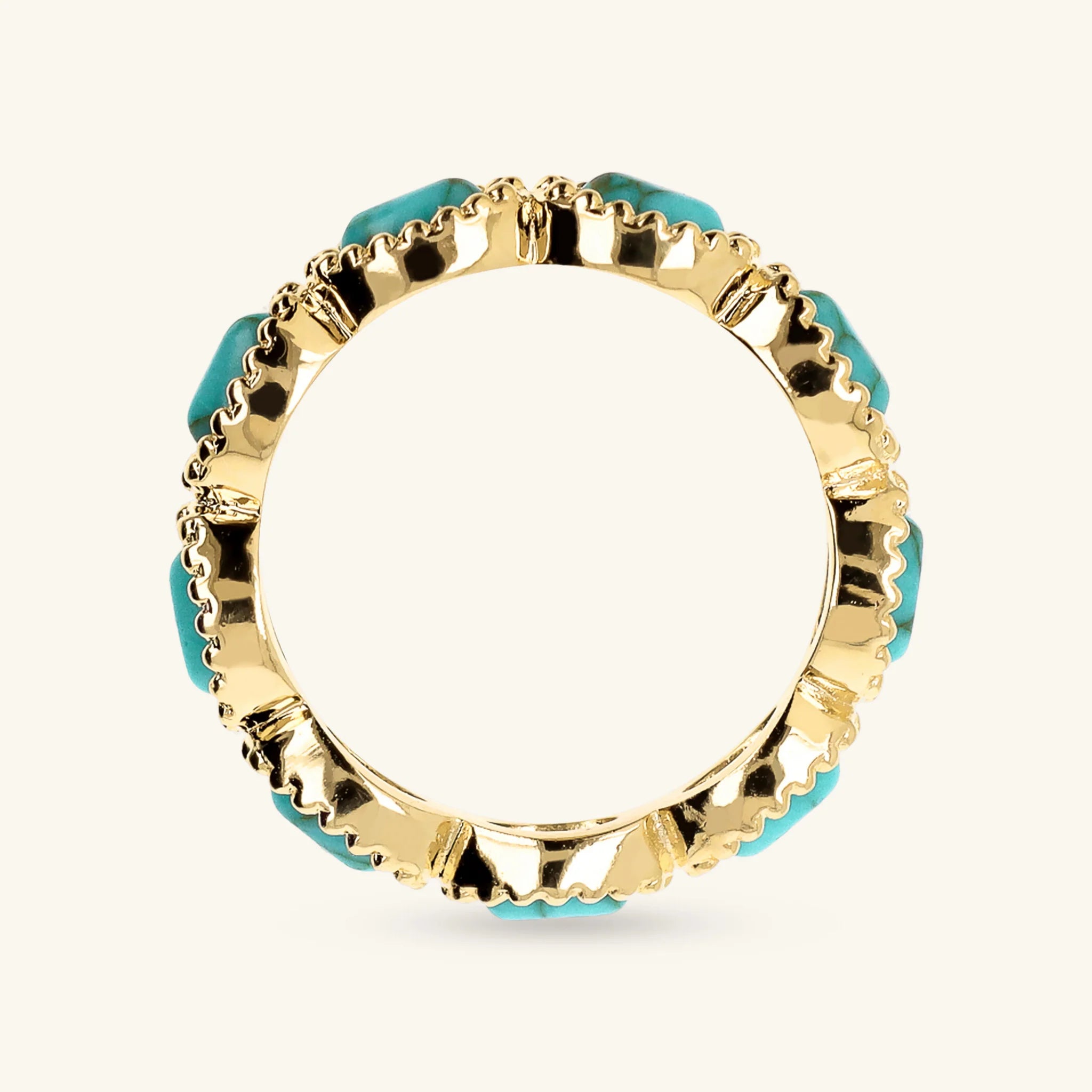 Veretta Ring Worked with Turquoise Stone