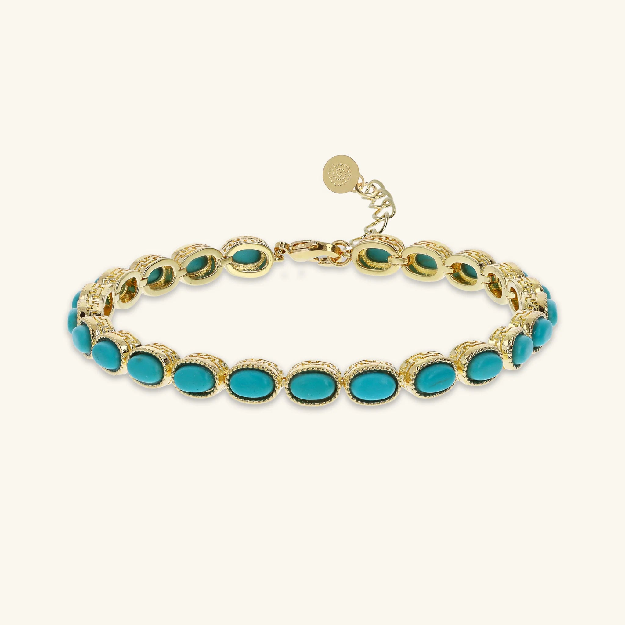 Worked Bracelet with Natural Turquoise Stone
