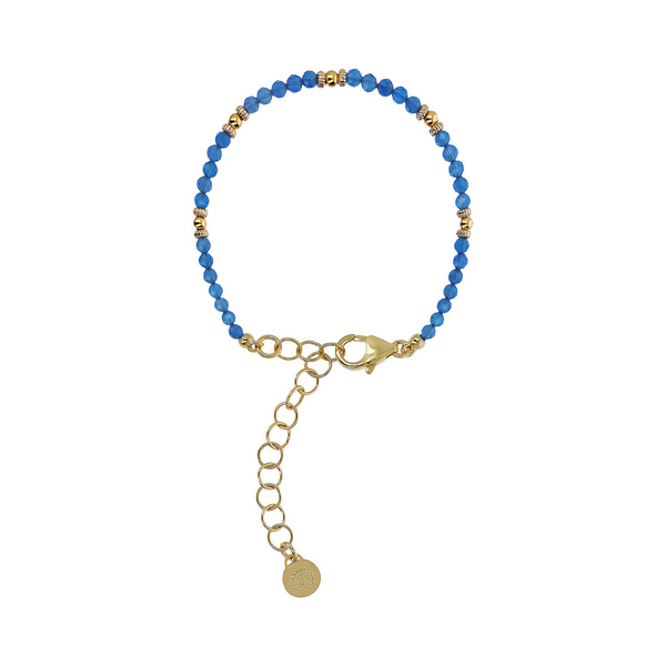 Bracelet with Golden Spheres and Quartzite Natural Stone