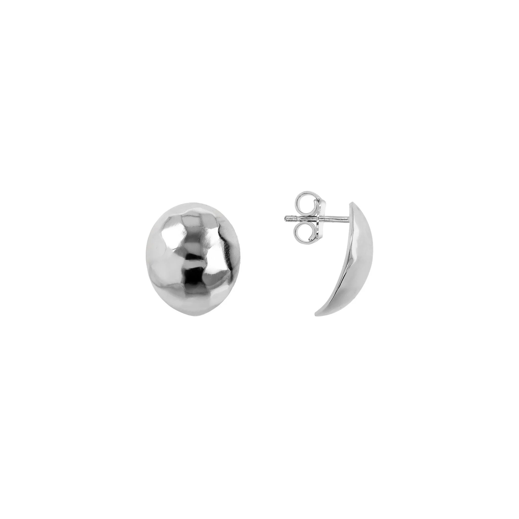 Boucles d'oreilles lobe en forme de goutte martelée
