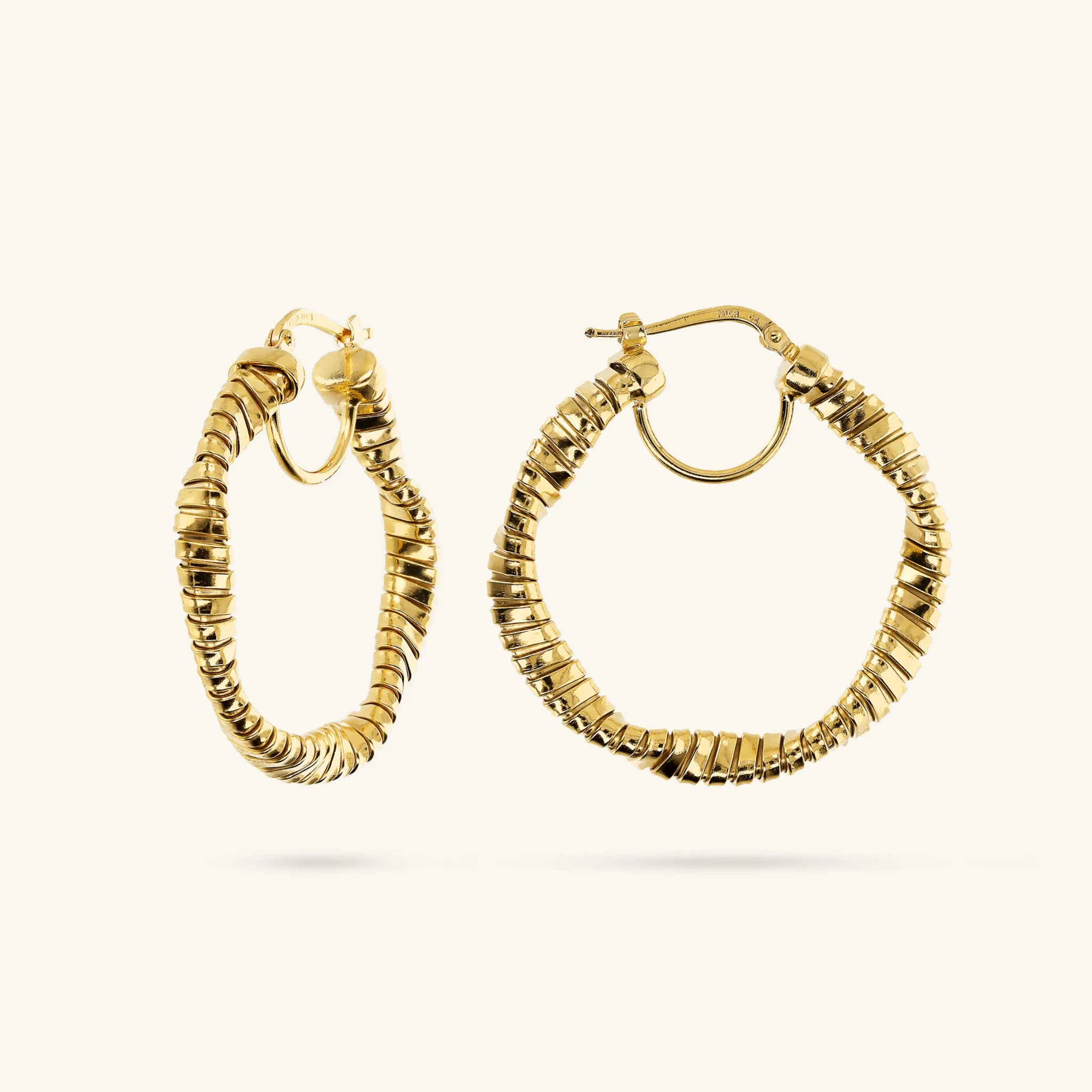 Twisted Tubogas Hoop Earrings