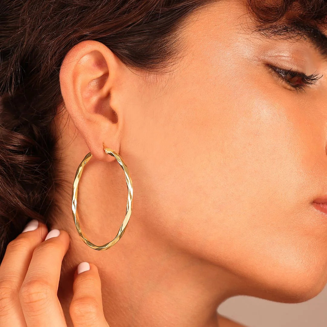 Boucles d'oreilles torsadées