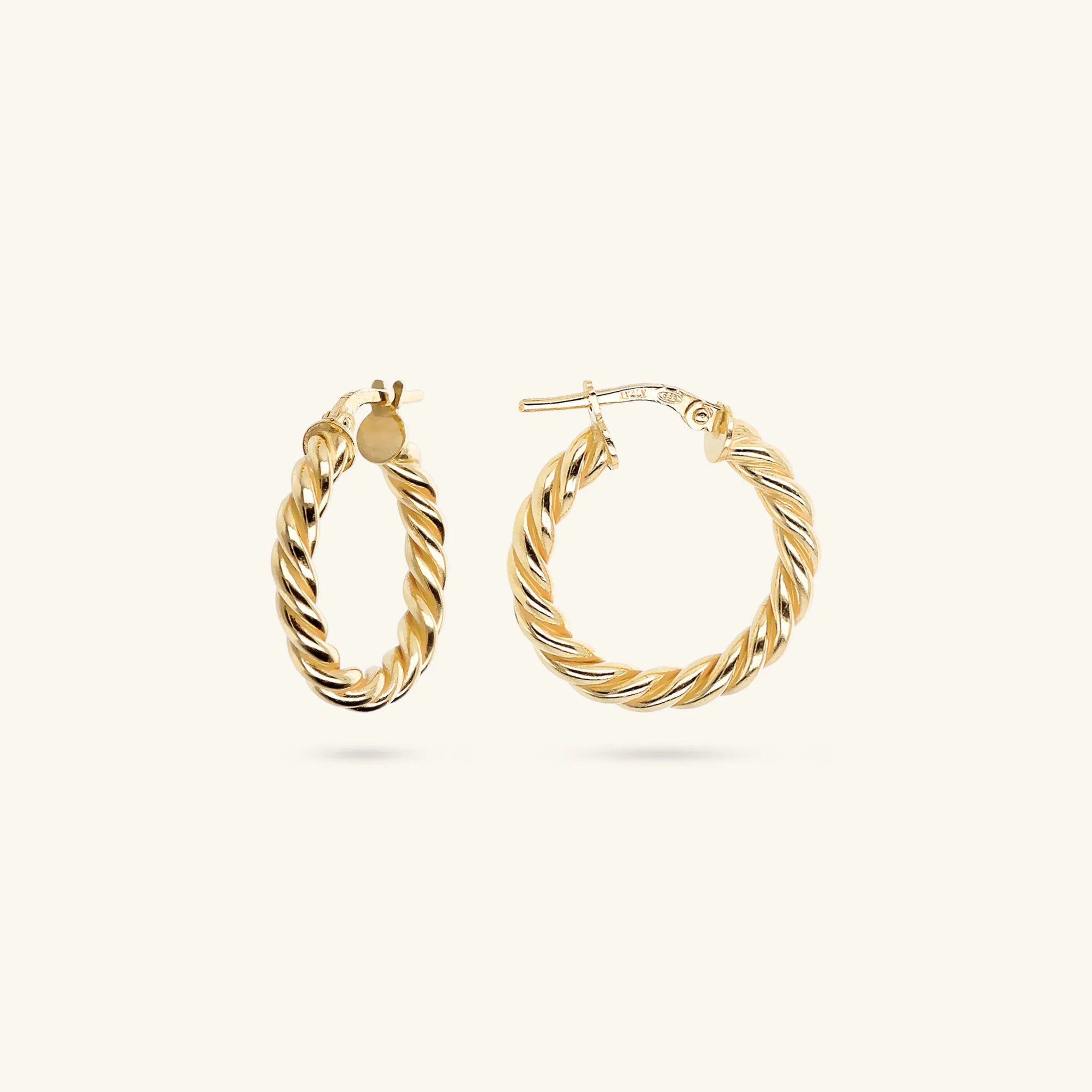 Braid Design Hoop Earrings