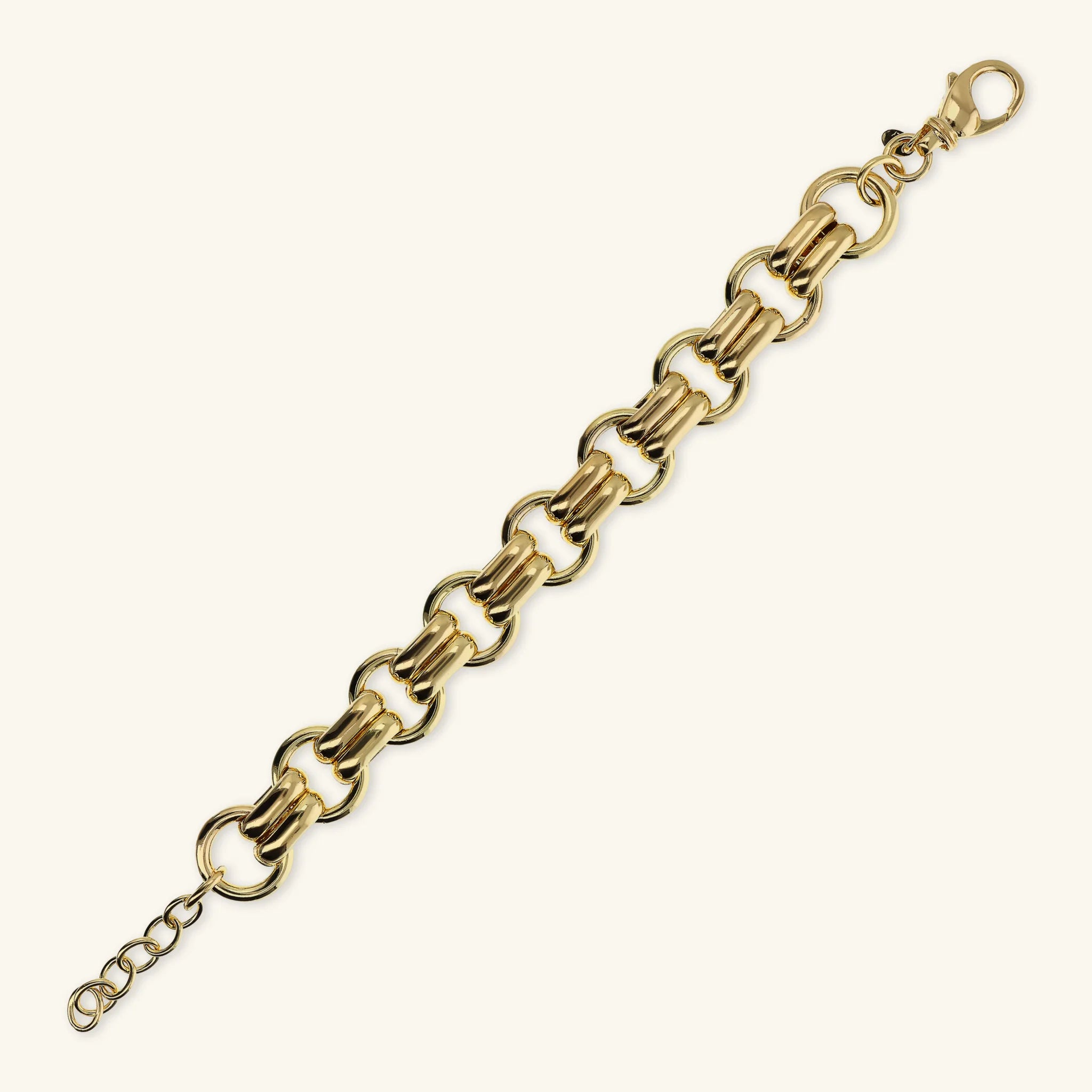 Bracelet with Oval Links and Rings