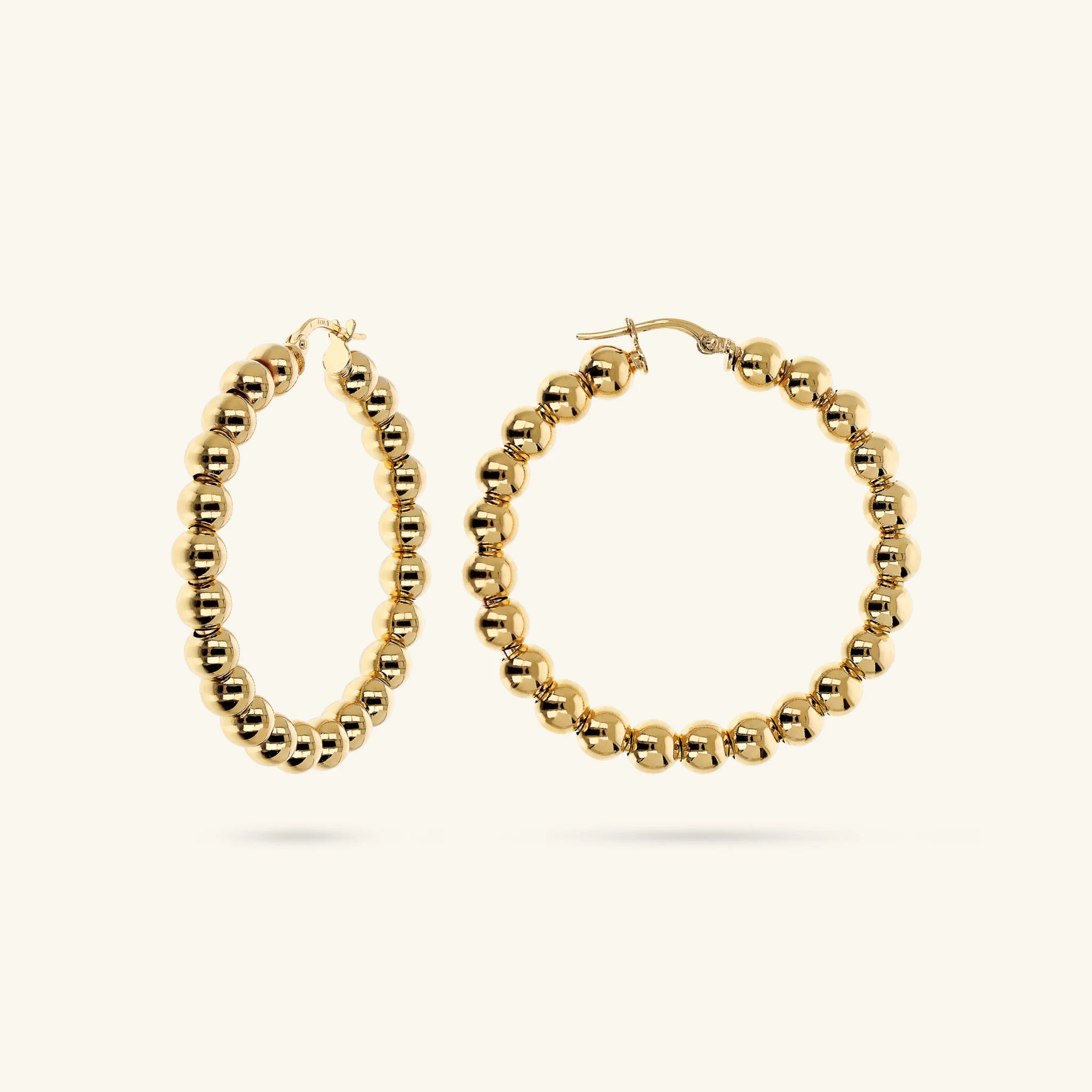 Orecchini a Cerchio con Bead Lucide